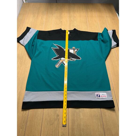 Vintage San Jose Sharks Shirt Mens XXL Nolan 11 Teal NHL Hockey Logo 7 USA - Picture 7 of 12